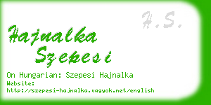 hajnalka szepesi business card